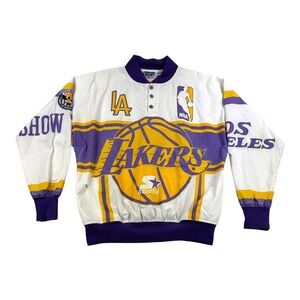 Vtg Los Angeles Lakers Champion Jacket Mens Large NBA Basketball Starter 80s 90s